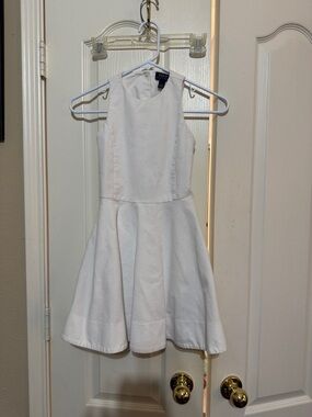Polo by Ralph Lauren White Sleeveless Fit-and-Flare Dress